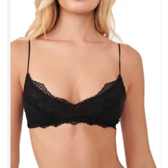 Free People Other - Free People Intimately Bralette Womens Small Black Lace Maya Multiway Bra